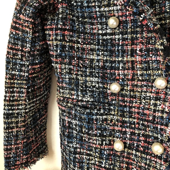 Hancy Multi-Color Button Up Tweed Jacket, NWOT - Picture 4 of 4